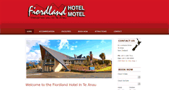 Desktop Screenshot of fiordlandhotel.co.nz