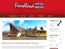 Tablet Screenshot of fiordlandhotel.co.nz